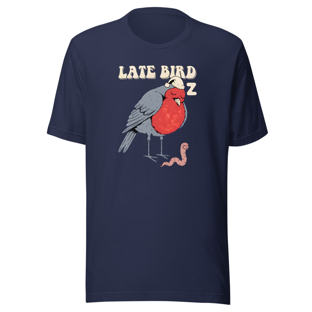 Late Bird Robin Shirt in Navy - front view