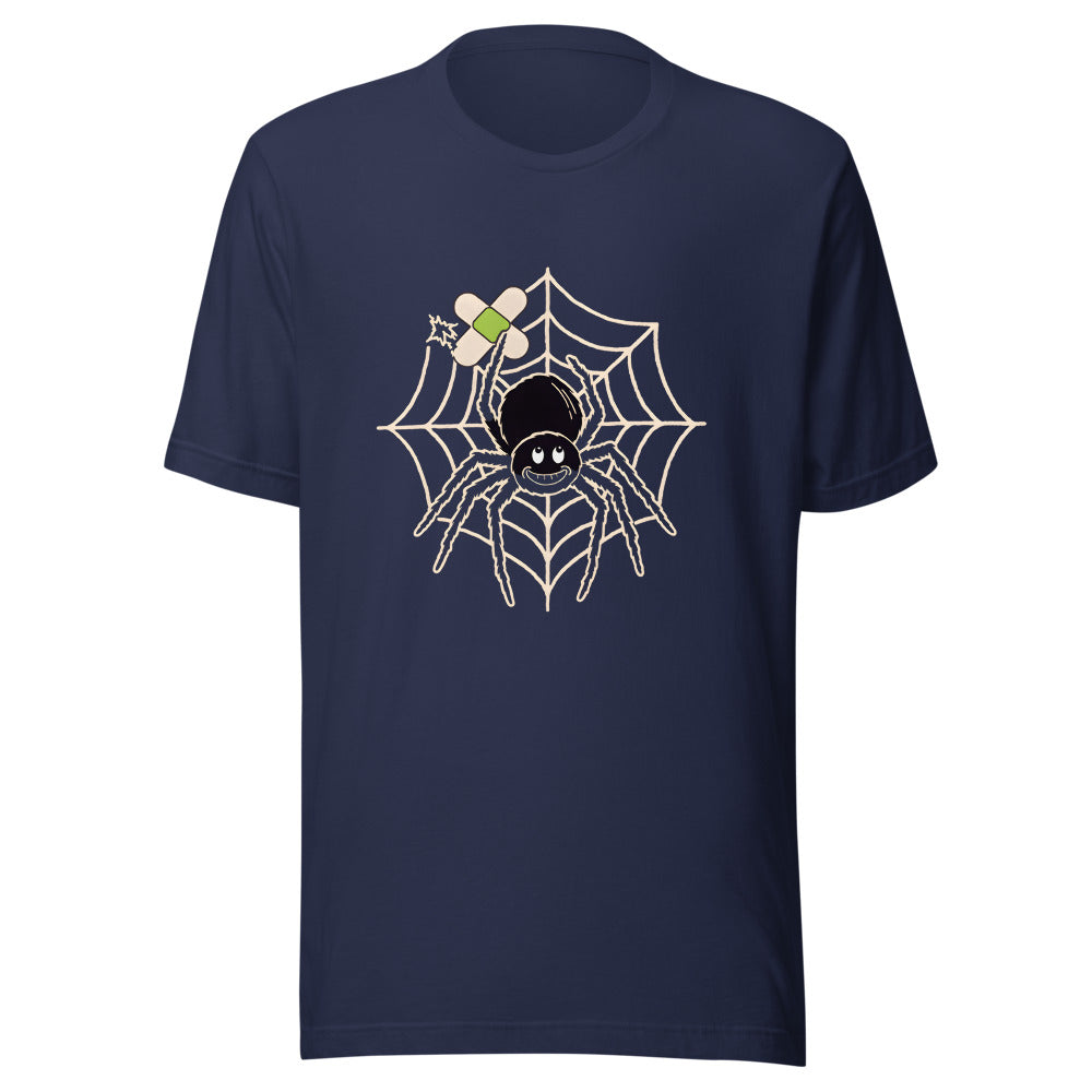 Web Repair Spider Shirt (Art Only) in Navy - front view