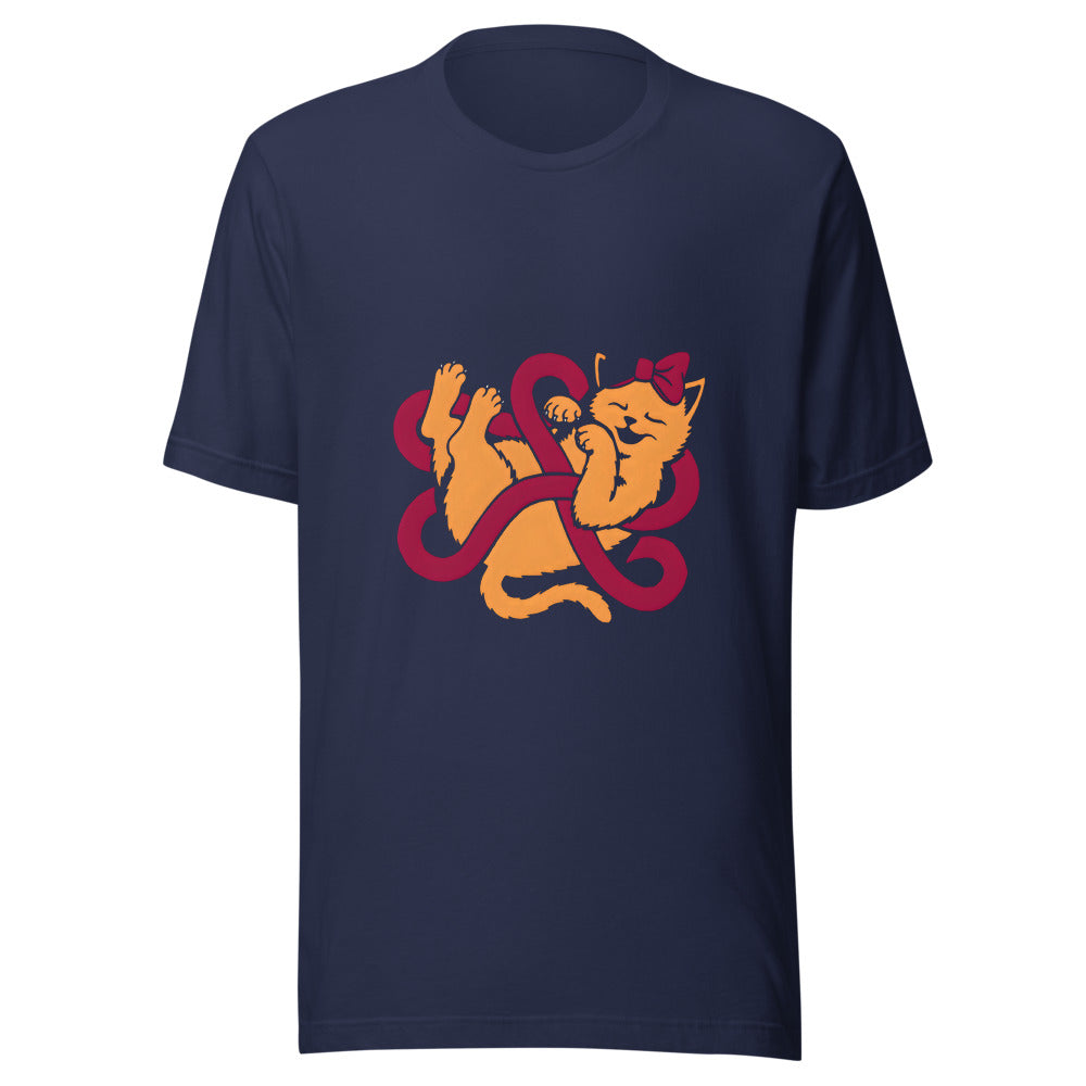 Already Wrapped Kitten Shirt (Art Only) in Navy - front view