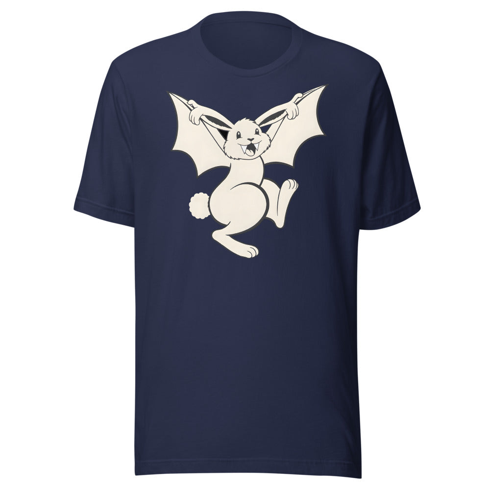 Basically a Bat Rabbit Shirt (Art Only) in Navy - front view