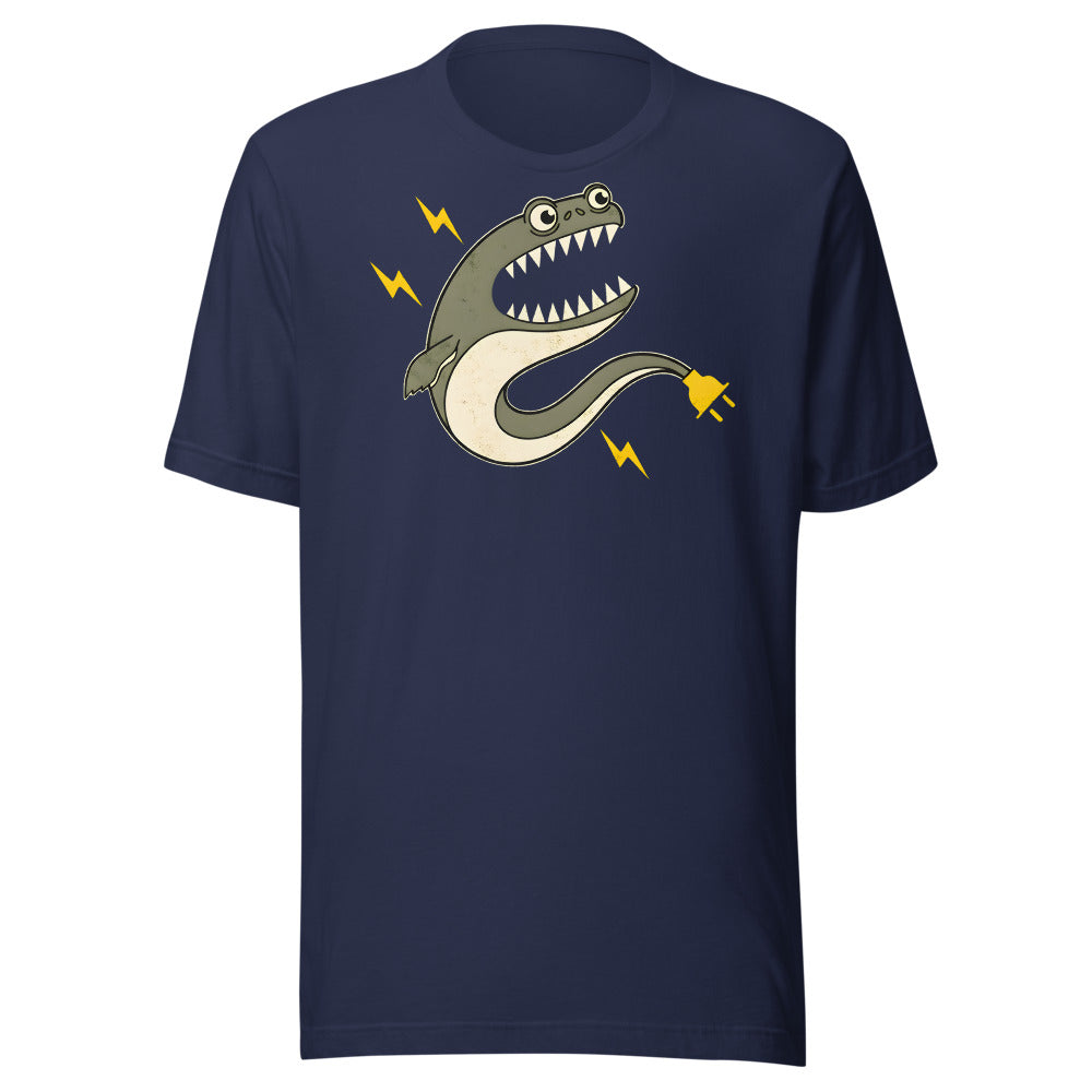 Stay Grounded Electric Eel Shirt (Art Only) in Navy - front view