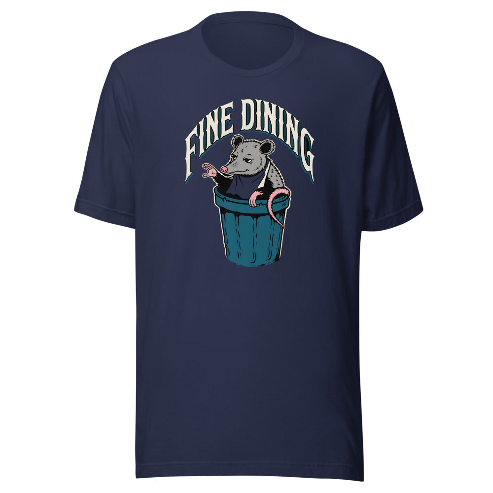 Fine Dining Possum Shirt in Navy - front view