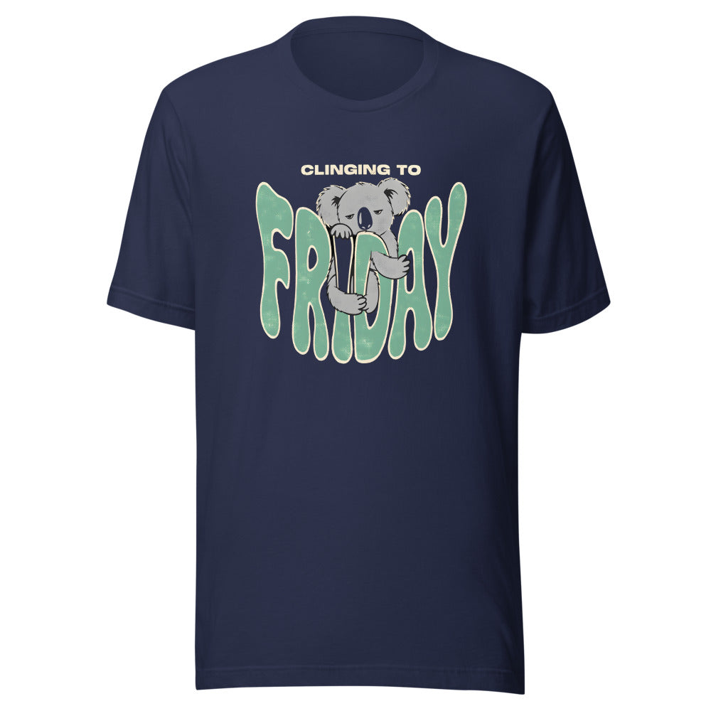 Clinging to Friday Koala Shirt in Navy - front view