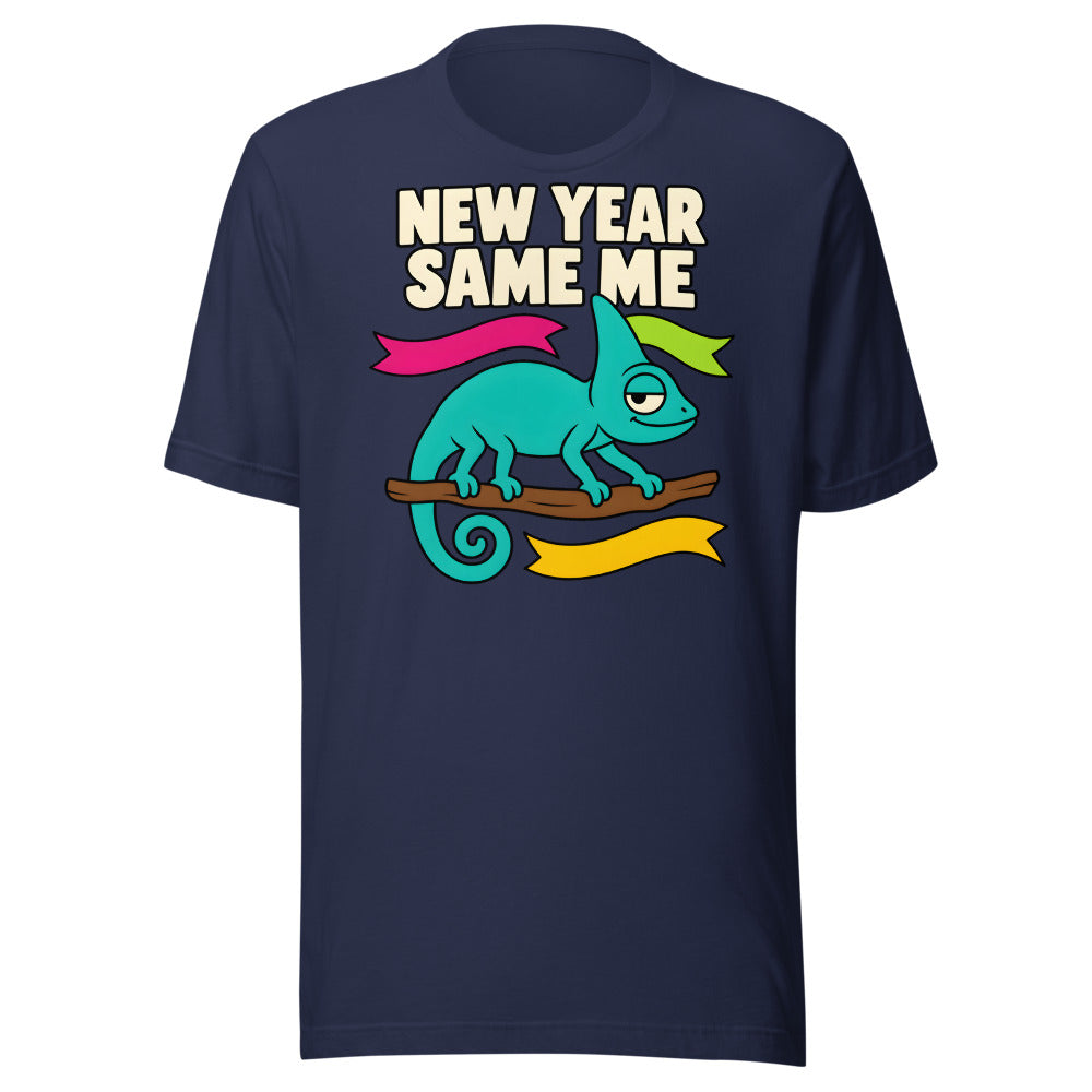 New Year Same Me Chameleon Shirt in Navy - front view